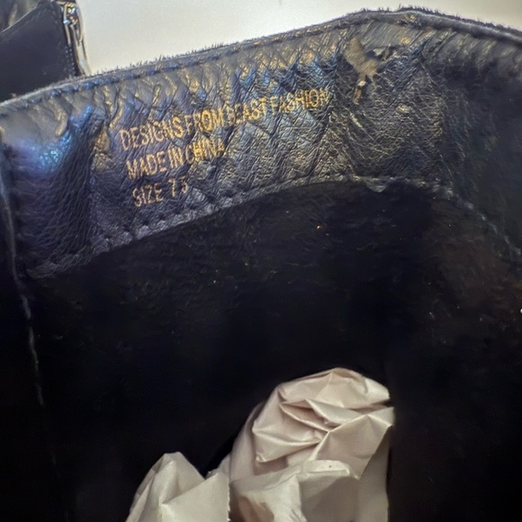 Buckle BEAST FASHION Black Suede Fringe Heeled Boots - Picture 7 of 9